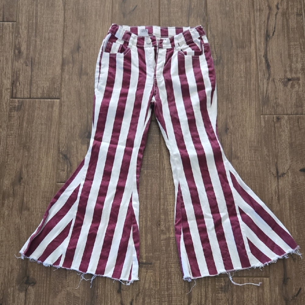 Striped Flared Kids Pants